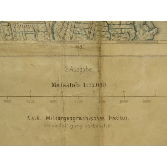 Mapa Strassoldo. tiempo austrohúngaro. Espenlaub militaria